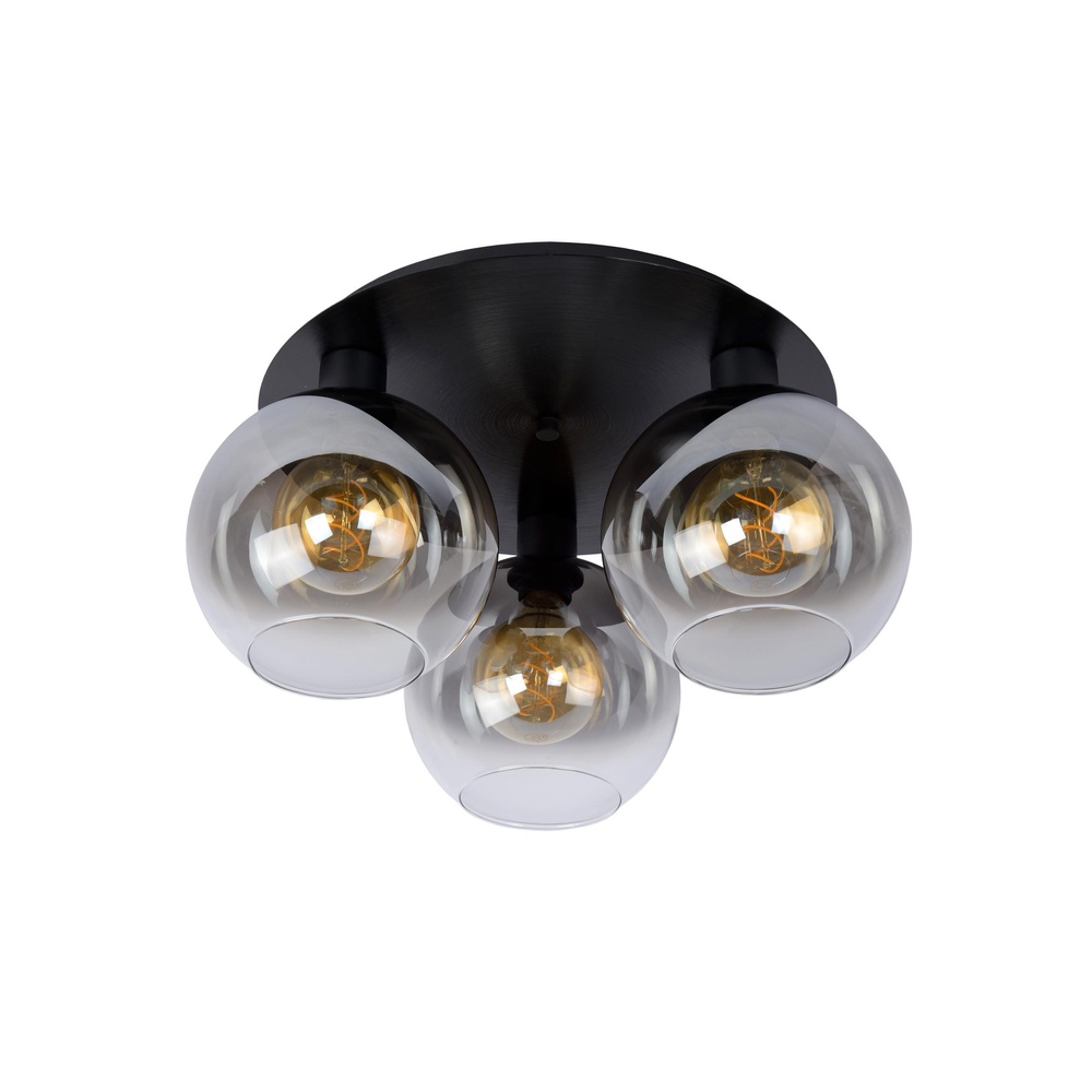 Lucide PlafondlampMarius 3-lichts zwart - 74114/03/30